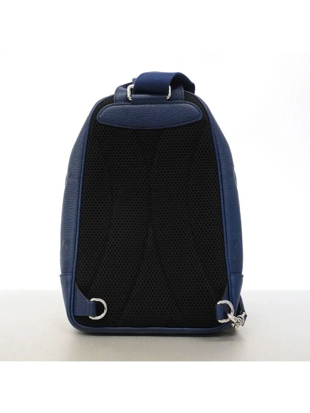 Gucci Belt Bag Jumbo GG Leather Blue Silver